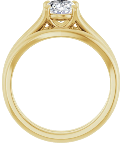 Sužadėtuvių Žiedas „Solitaire“ 14k yellow gold Oval 8mm x 6mm (7)