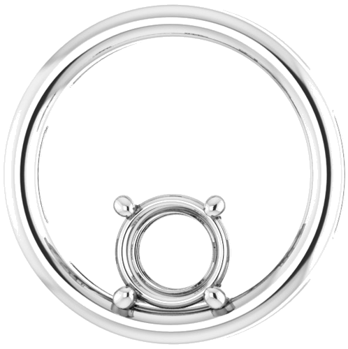 14K White  6 mm Round Pendant Mounting (1)