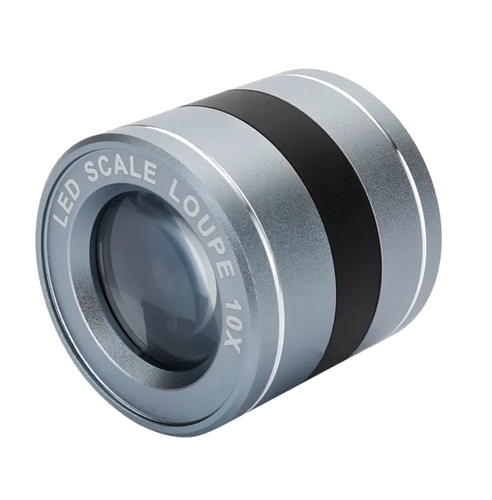 Įkraunamas didinamasis stiklas su integruota matavimo skale LED ir UV apšvietimu 10x (5)