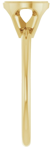 14K Yellow 7 mm Round Solitaire Engagement Ring Mounting (4)