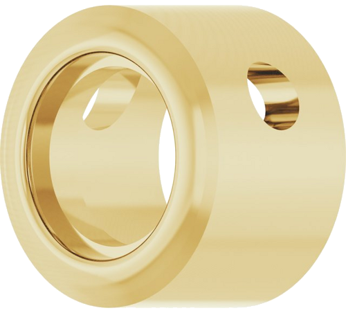 10K Yellow 4.1 mm Round Bezel-Set Slide Pendant Mounting (2)