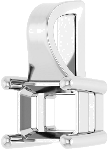 Continuum Sterling Silver 7x5 mm Emerald Pendant Mounting (2)