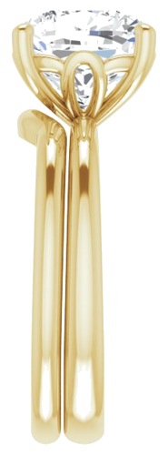 Sužadėtuvių Žiedas „Solitaire“ 585 Geltonojo Aukso Cushion 9mm (9)