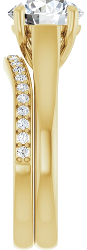 Sužadėtuvių Žiedas „Solitaire“ 585 Geltonojo Aukso Round 8.2mm (9)