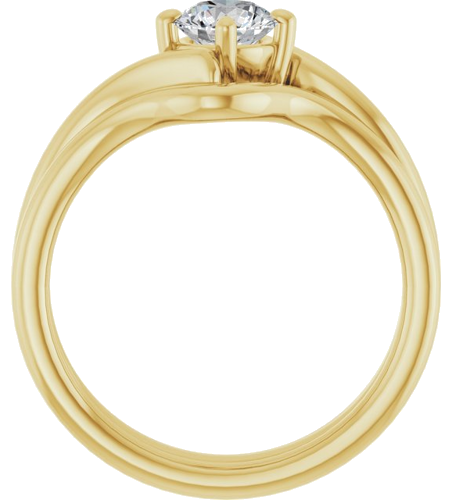 14K Yellow  5.2 mm Round Solitaire Engagement Ring Mounting (7)