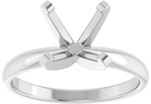 Sužadėtuvių Žiedas „Solitaire“ 585 Baltojo Aukso Round 9mm (3)