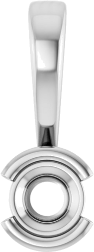 Pakabukas „Half-Bezel Solitaire“ 585 Baltojo Aukso Round 3.4mm (1)