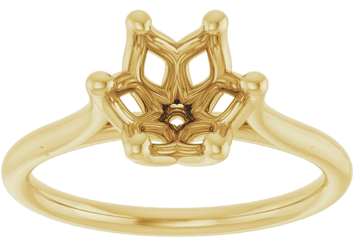 Sužadėtuvių Žiedas „Solitaire“ 585 Geltonojo Aukso Round 7.4mm (3)