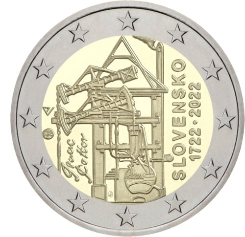 2022 Slovakia Steam engine 2 euro coin (1)