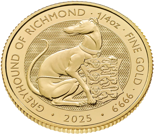 1/4 oz Richmond Greyhound 2025 Tudor Beasts Gold Coin (4)