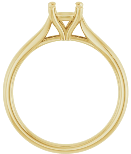 Sužadėtuvių Žiedas „Solitaire“ 585 Geltonojo Aukso Round 5.8mm (2)