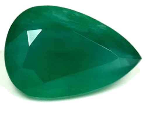 8.03 carat GREEN Pear Smaragdas (1)