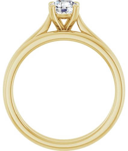 Sužadėtuvių Žiedas „Solitaire“ 585 Geltonojo Aukso Round 5.2mm (7)