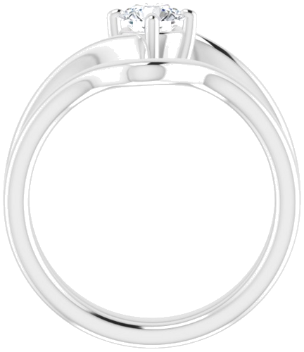 14K White  4.8 mm Round Solitaire Engagement Ring Mounting (7)