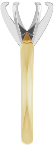 14K Yellow White 8.2 mm Round Solitaire Engagement Ring Mounting (4)