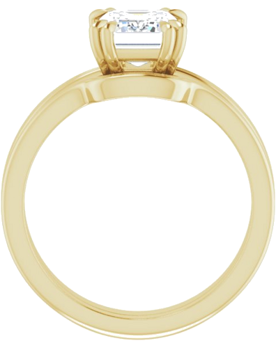 Sužadėtuvių Žiedas „Solitaire“ 585 Geltonojo Aukso Emerald 8mm x 6mm (7)