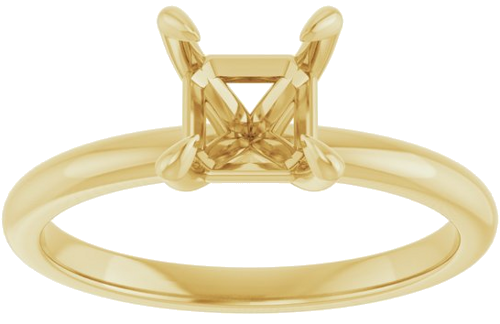 Sužadėtuvių Žiedas „Solitaire“ 585 Geltonojo Aukso Asscher 6mm (3)