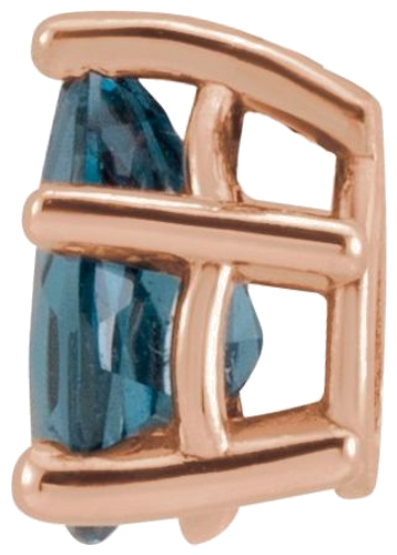 Pakabukas „Pear 5-Prong Solitaire“ 585 Rožinis Aukso Pear Shape 7mm x 5mm (4)