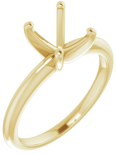 10K Yellow  9x7 mm Oval Solitaire Engagement Ring Mounting (1)