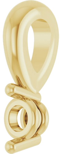 14K Yellow 2 mm Round 2-Prong Basket Pendant Mounting (2)