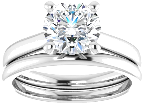 Sužadėtuvių Žiedas „Solitaire“ 950 Platinos Round 7.4mm (8)