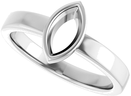 Sužadėtuvių Žiedas „Solitaire“ 925 Sidabro Marquise 8mm x 4mm (5)