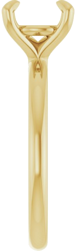 18K Yellow  8 mm Round Solitaire Engagement Ring Mounting (4)