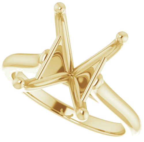 Sužadėtuvių Žiedas „Solitaire“ 585 Geltonojo Aukso Emerald 11mm x 9mm (5)