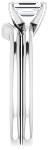 Sužadėtuvių Žiedas „Solitaire“ 950 Platinos Emerald 6mm x 4mm (9)
