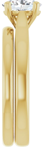 Sužadėtuvių Žiedas „Solitaire“ 585 Geltonojo Aukso Oval 7mm x 5mm (9)