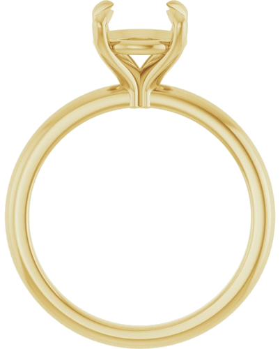 14K Yellow 8.2 mm Round Solitaire Engagement Ring Mounting (2)