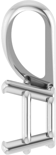 Platinum 7x7 mm Asscher 4-Prong Pendant Mounting (3)
