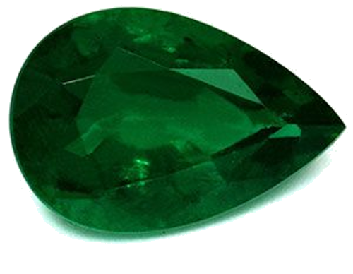 4.14 carat GREEN Pear Smaragdas (1)