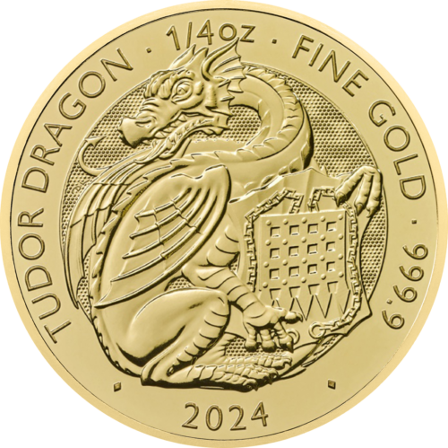 1/4 oz Royal Tudor Beasts: Tudor Dragon 2024 Gold Coin (1)