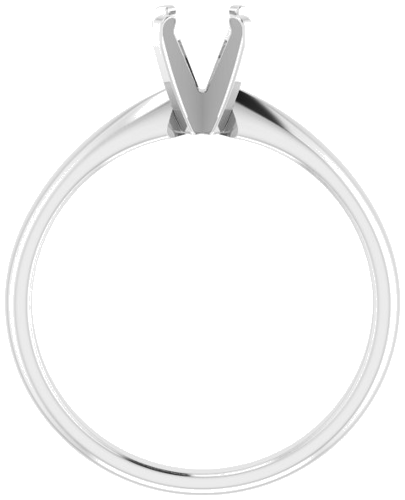 Sužadėtuvių Žiedas „Solitaire“ 417 Baltojo Aukso Round 5.2mm (2)