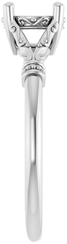 Sužadėtuvių Žiedas „Split Shank“ 585 Baltojo Aukso Round 6.5mm (4)