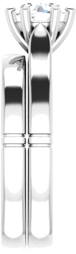 14K White 6 mm Round Engagement Ring Mounting (9)