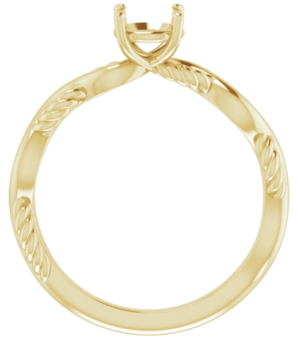 Sužadėtuvių Žiedas „Infinity-Inspired“ 585 Geltonojo Aukso Round 5.8mm (2)