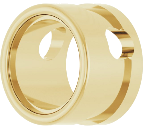 14K Yellow 6.2 mm Round Bezel-Set Slide Pendant Mounting (2)