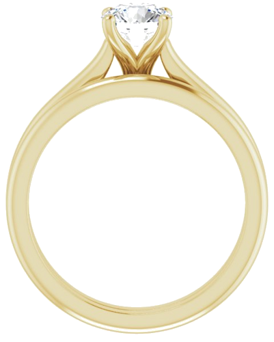 Sužadėtuvių Žiedas „Solitaire“ 585 Geltonojo Aukso Round 5.8mm (7)