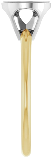 Sužadėtuvių Žiedas „Solitaire“ 585 Baltojo Ir Geltonojo Aukso Round 7mm (4)