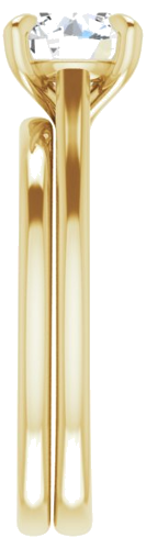 Sužadėtuvių Žiedas „Solitaire“ 585 Geltonojo Aukso Round 7mm (9)