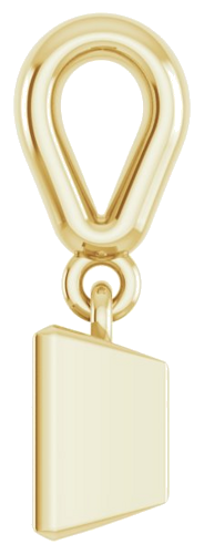 14K Yellow  4.5 mm Square Pendant Mounting (3)