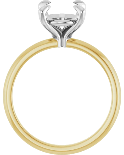 Sužadėtuvių Žiedas „Solitaire“ 585 Baltojo Ir Geltonojo Aukso Oval 10mm x 8mm (2)