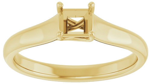 Sužadėtuvių Žiedas „Solitaire“ 585 Geltonojo Aukso Square 4mm (3)