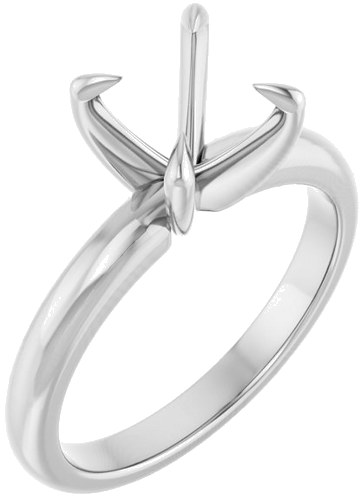 Sužadėtuvių Žiedas „Solitaire“ 585 Baltojo Aukso Round 8mm (1)