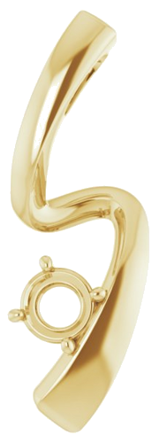 14K Yellow  4.1 mm Round Pendant Mounting (1)