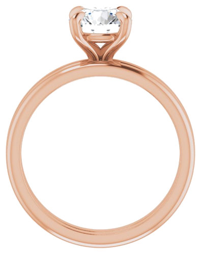 14K Rose  7 mm Round Solitaire Engagement Ring Mounting (7)