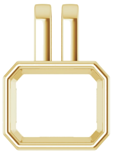 14K Yellow 10x8 mm Emerald Pendant Mounting (1)