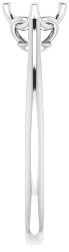 Sužadėtuvių Žiedas „Solitaire“ 585 Baltojo Aukso Round 5.2mm (4)